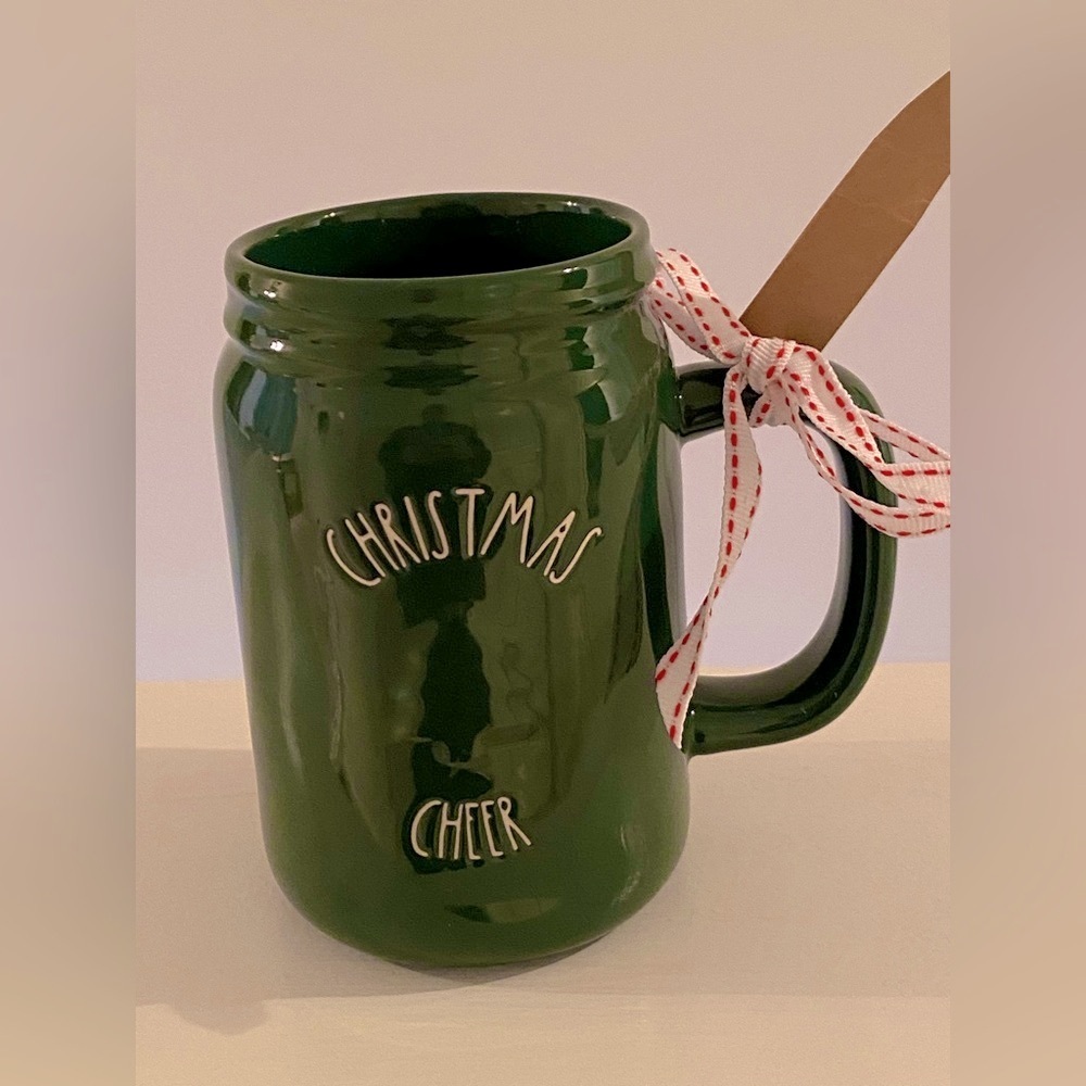 Rae Dunn Artisan Collection Green Mug Christmas Cheer NWT